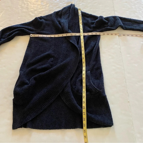 Barefoot Dreams Bamboo Chic Lite Womens Small XS Black Pockets Soft Cardigan - Picture 8 of 8